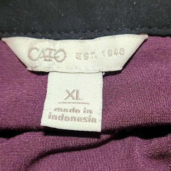 Woman's purple and black tunic top - Picture 4 of 6